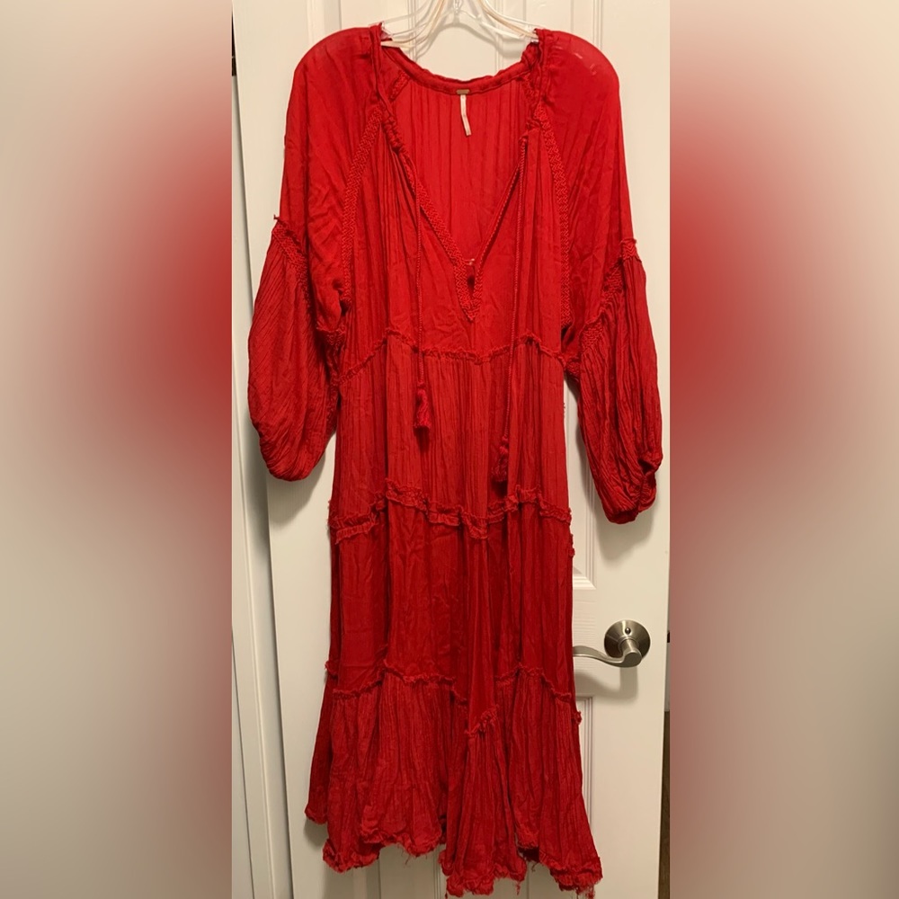Free people red dress size xs